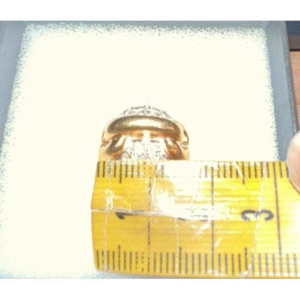 Vintage Cartier Dome Ring Sparkling Diamond Accent 18k Gold Cocktail Statement - Picture 8 of 13